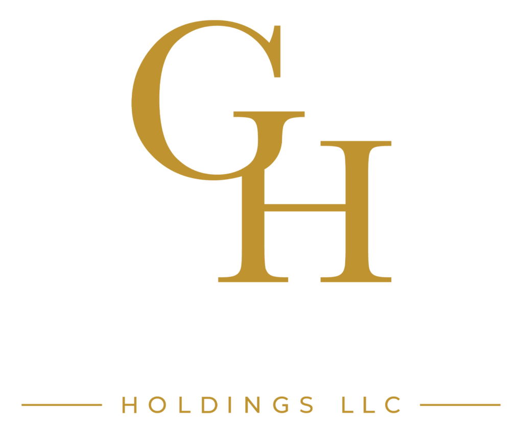Gold GH monogram above GRAYSTEAD HOLDINGS LLC in white and gold text on a light gray background.