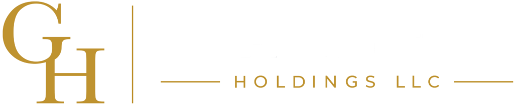 Logo for Graystead Holdings LLC featuring a gold GH monogram followed by the company name in white and gold text.